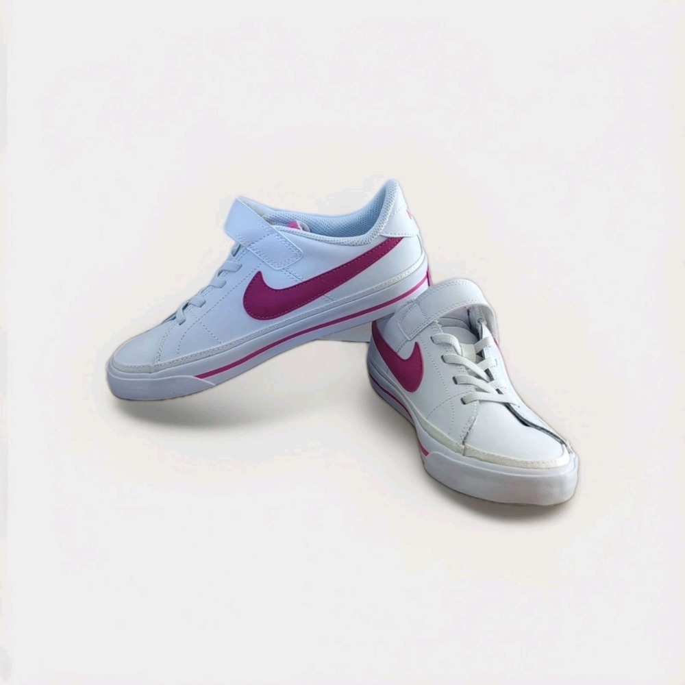 Nike Court Legacy Kids 3Y White Hot Pink DA5381-124 Low Top Sneakers Shoes NWOB